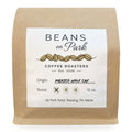Beans on Park Mexico half caf, light roast coffee in a 12oz kraft bag